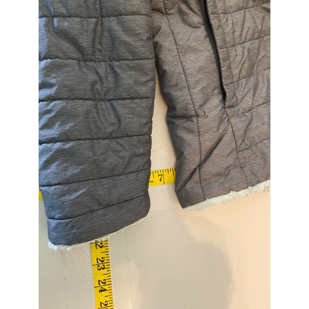 The North Face Girls Hooded Jacket Gray Soft Fleece Lining Full Zip Medium 10/12 - Picture 12 of 12